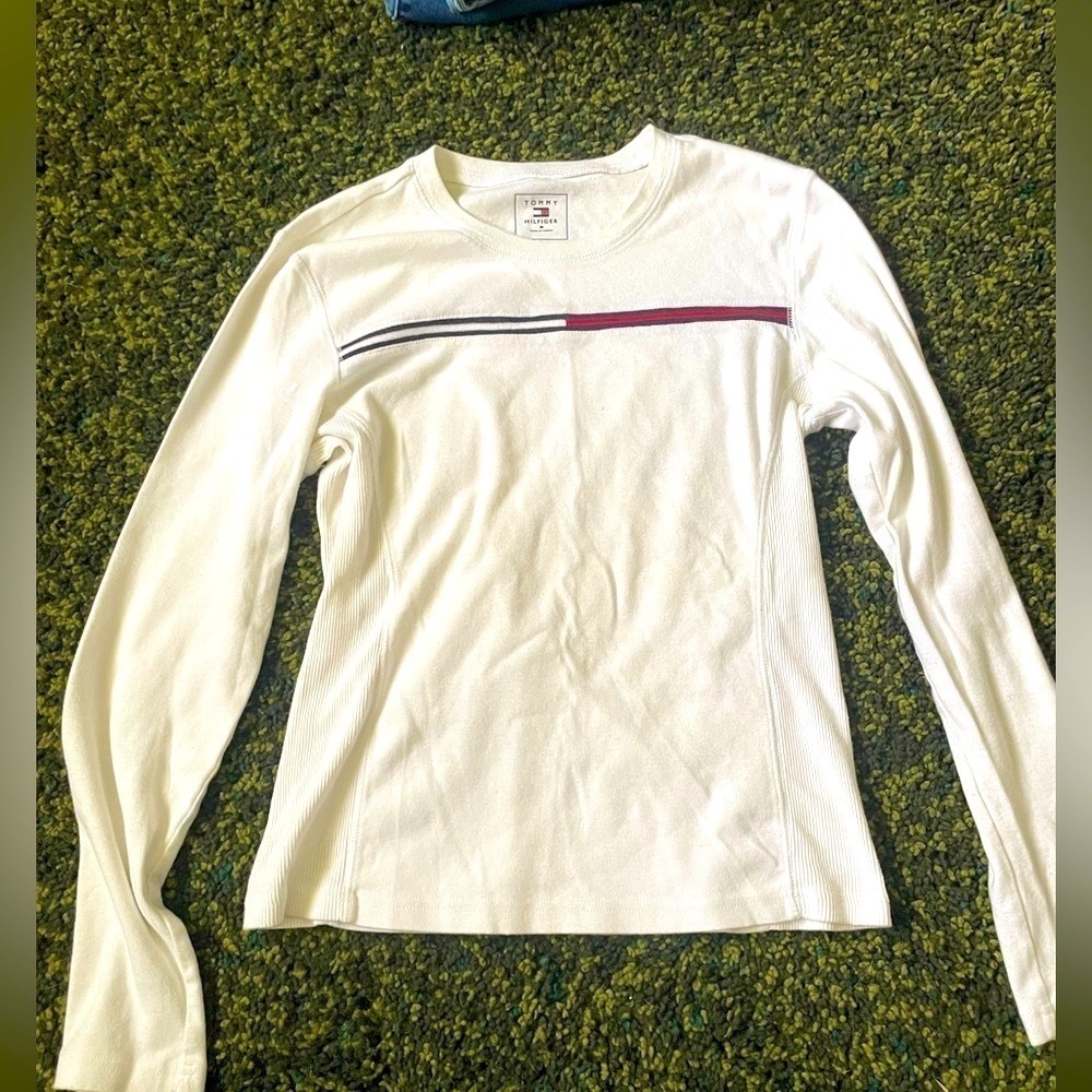 Tommy Hilfiger 90s white classic long sleeve shirt​​​​​​​​​​​​​​​